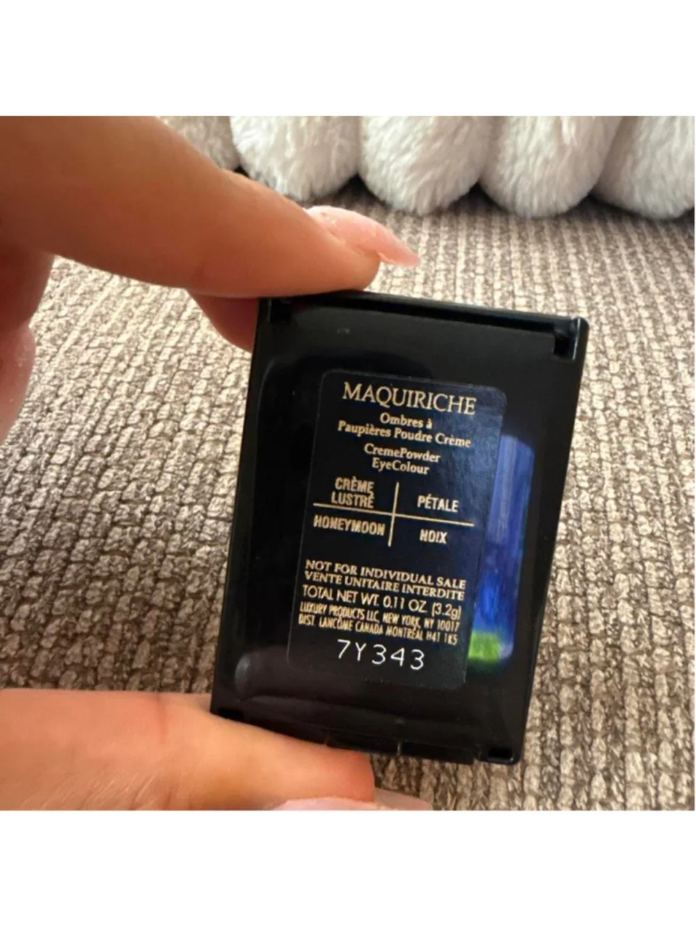 Lancôme Maquiriche 4 shade Quad eyeshadow palette with Creme Lustre, Petale, Hon